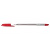 Ручка шариковая Linc Corona Plus, корпус прозрачный, стержень красный