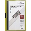 Папка пластиковая с клипом Durable Duraclip, А4, 30 л., толщина пластика 0,4 мм, зеленая