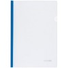 Папка пластиковая с клипом Economix, толщина пластика 0,18 мм, прозрачная с синим клипом