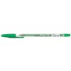 Ручка шариковая H-30, корпус прозрачный, стержень зеленый