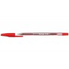 Ручка шариковая H-30, корпус прозрачный, стержень красный