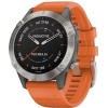 Умные часы Garmin Fenix 6 Sapphire (титановый/оранжевый)