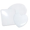 Виниловый магнит на холодильник, для сублимации, белый (White), сердце (95х95 мм.), 1 шт./уп.